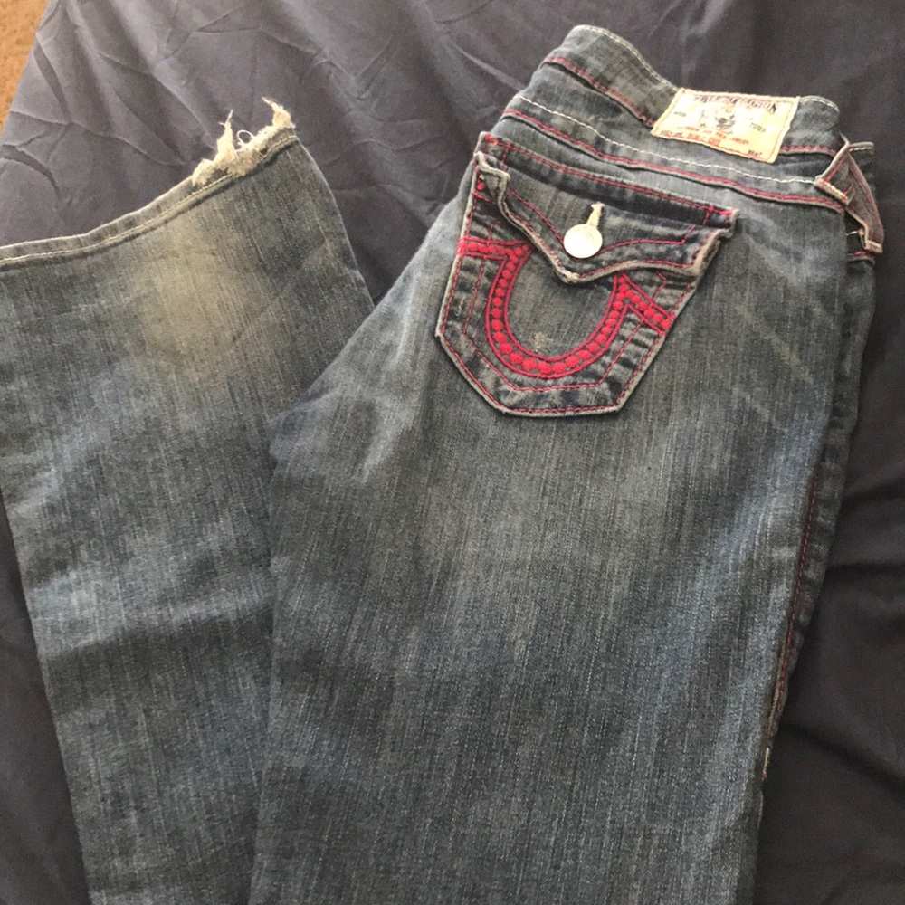 True Religion light wash jeans
